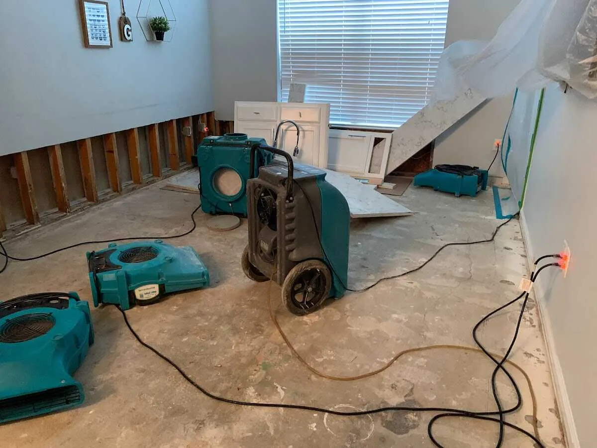 Dehumidifier in flood-cut room for Water Extraction & Removal in North Berwick